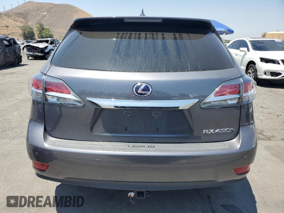 2015 Lexus RX 450h with VIN 2T2ZB1BA1FC001617, listed as a Copart auction lot 61766235 with 79,789 mi miles and Salvage title. Bid and sale history available at DreamBid. Image 6.