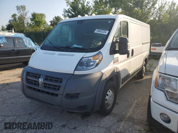 2018 Ram ProMaster Cargo with VIN 3C6TRVAG0JE154199, listed as a Copart auction lot 59683224 with 125,205 mi miles and Clean Title. Bid and sale history available at DreamBid. Image 1.
