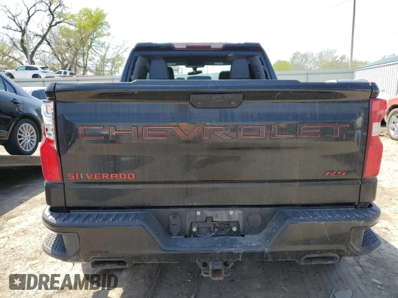 2021 Chevrolet Silverado 1500 RST with VIN 1GCUYEEL0MZ116018, listed as a Copart auction lot 52501555 with Not Provided miles and Salvage Title. Bid and sale history available at DreamBid. Image 6.