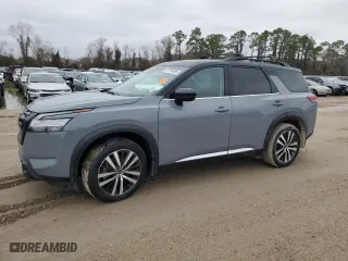 2024 Nissan Pathfinder Platinum with VIN 5N1DR3DG0RC274130, listed as a Copart auction lot 87738855 with 0 mi miles and Non Repairable. Bid and sale history available at carsss.com. Image 1.