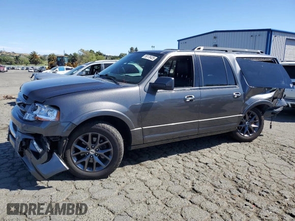 2017 Ford Expedition Max Limited with VIN 1FMJK2AT7HEA66722, listed as a Copart auction lot 58176425 with 108,191 mi miles and Salvage title. Bid and sale history available at DreamBid. Image 1.
