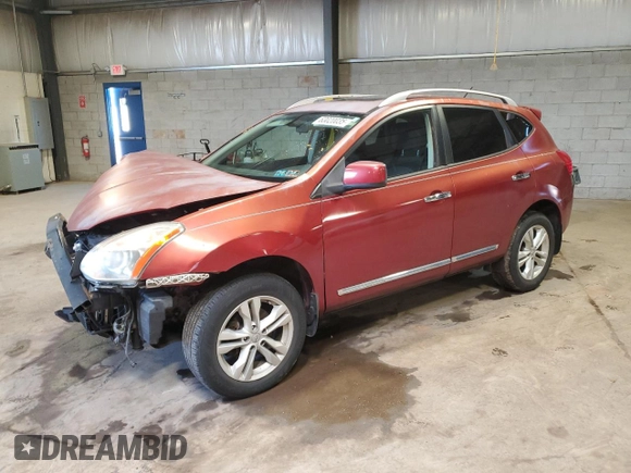 2012 Nissan Rogue S with VIN JN8AS5MV3CW363318, listed as a Copart auction lot 63020035 with 56,811 mi miles and Salvage title. Bid and sale history available at DreamBid. Image 1.