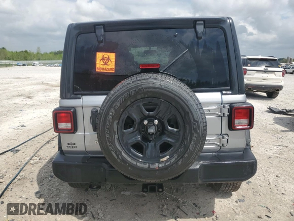 2018 Jeep Wrangler Unlimited Sport z VIN 1C4HJXDG6JW258540, wystawiony jako Copart lot #56636335 z przebiegiem Nie podano mil oraz Czysty tytuł • Clean title. Historia ofert i sprzedaży dostępna na DreamBid. Obrazek 6.