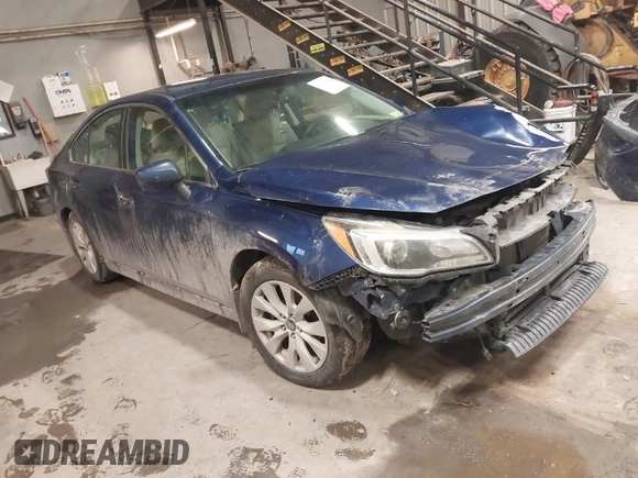 2015 Subaru Legacy 2.5i Premium with VIN 4S3BNAC69F3041623, listed as a IAAI auction lot 41190922 with 161,484 mi miles. Bid and sale history available at carsss.com. Image 1.
