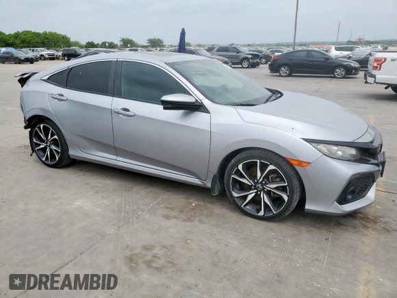 2017 Honda Civic Sedan Si with VIN 2HGFC1E51HH705216, listed as a Copart auction lot 53082385 with 77,093 mi miles and Salvage Title. Bid and sale history available at carsss.com. Image 5.