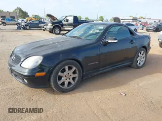 2003 Mercedes-Benz SLK-Class 2.3L with VIN WDBKK49F33F273872, listed as a IAAI auction lot 42111682 with 143,969 mi miles. Bid and sale history available at carsss.com. Image 2.