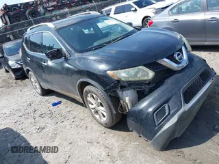 2014 Nissan Rogue SL with VIN 5N1AT2MT6EC867772, listed as a IAAI auction lot 41931180 with 172,796 mi miles. Bid and sale history available at carsss.com. Image 1.