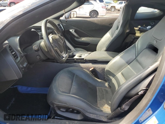 2015 Chevrolet Corvette Z06 2LZ with VIN 1G1YS2D65F5603022, listed as a Copart auction lot 66616584 with Not provided miles and Salvage title. Bid and sale history available at DreamBid. Image 7.