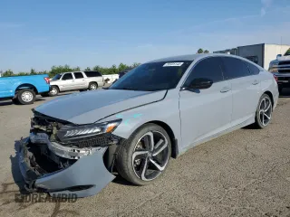 2021 Honda Accord Sport with VIN 1HGCV1F37MA068349, listed as a Copart auction lot 55325145 with 49,034 mi miles and Salvage title. Bid and sale history available at DreamBid. Image 1.