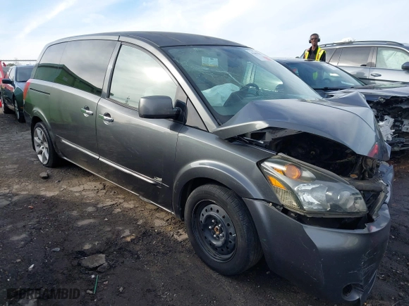2007 Nissan Quest with VIN 5N1BV28U27N104205, listed as a IAAI auction lot 41467982 with 183,428 mi miles. Bid and sale history available at carsss.com. Image 13.