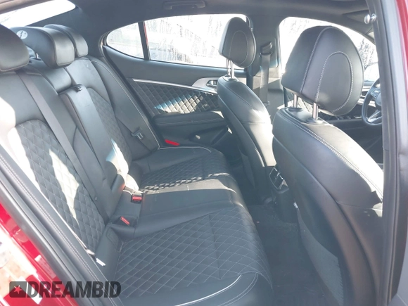 2019 Genesis G70 3.3T Advanced with VIN KMTG34LE6KU022487, listed as a IAAI auction lot 41996573 with 56,236 mi miles. Bid and sale history available at carsss.com. Image 8.