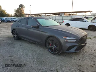 2023 Genesis G70 3.3T with VIN KMTG54TE9PU119801, listed as a Copart auction lot 71101794 with 17,677 mi miles and Non Repairable. Bid and sale history available at carsss.com. Image 4.
