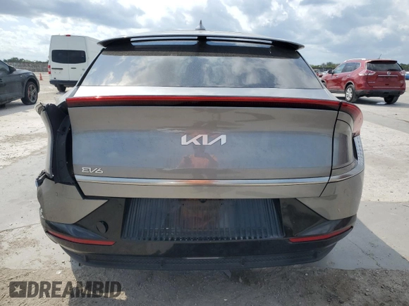 2024 Kia EV6 Wind with VIN KNDC34LA2R5614077, listed as a Copart auction lot 49202375 with 38,647 mi miles and Clean Title. Bid and sale history available at carsss.com. Image 6.