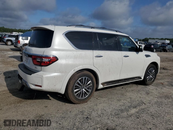 2023 Nissan Armada SL z VIN JN8AY2BDXP9690679, wystawiony jako Copart lot #59863145 z przebiegiem 20 386 mil mil oraz Szkoda całkowita • Salvage title. Historia ofert i sprzedaży dostępna na DreamBid. Obrazek 3.