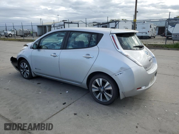 2015 Nissan LEAF SL with VIN 1N4AZ0CP3FC326441, listed as a Copart auction lot 50763835 with 120,373 mi miles and Salvage title. Bid and sale history available at DreamBid. Image 2.