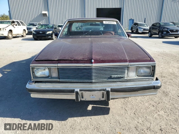 1981 Chevrolet El Camino z VIN CCW80HXBD435572, wystawiony jako Copart lot #47500975 z przebiegiem 91 861 mil mil oraz Szkoda całkowita • Salvage title. Historia ofert i sprzedaży dostępna na DreamBid. Obrazek 5.