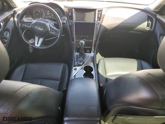 2018 Infiniti Q50 3.0t LUXE with VIN JN1EV7AP7JM355899, listed as a Copart auction lot 47449325 with 74,775 mi miles and Clean Title. Bid and sale history available at carsss.com. Image 8.