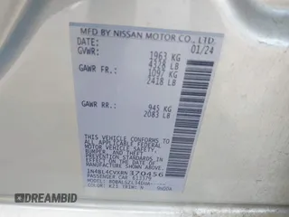 2024 Nissan Altima SR z VIN 1N4BL4CVXRN370456, wystawiony jako IAAI lot #42152499 z przebiegiem 30 007 mil mil oraz . Historia ofert i sprzedaży dostępna na DreamBid. Obrazek 9.