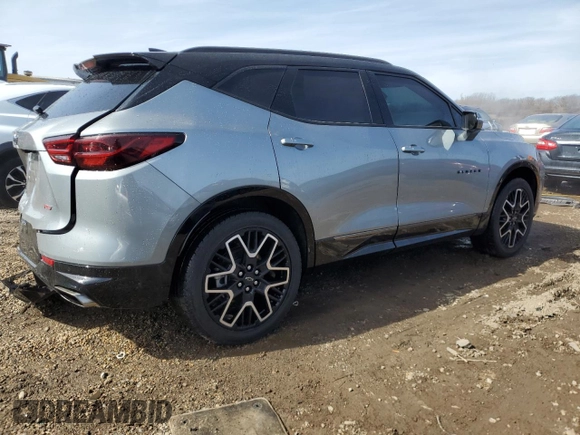 2023 Chevrolet Blazer RS with VIN 3GNKBKRS0PS224320, listed as a Copart auction lot 48774135 with 47,607 mi miles and Salvage title. Bid and sale history available at DreamBid. Image 3.