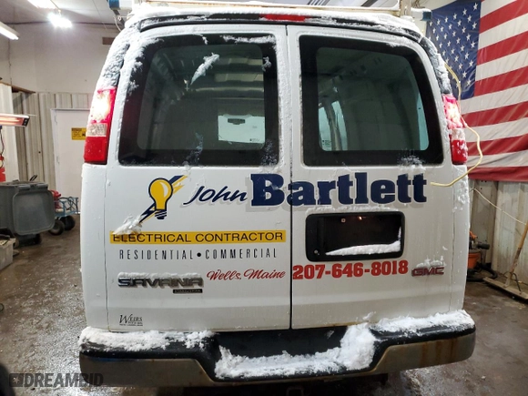 2013 GMC Savana Cargo Van with VIN 1GTW7FCA9D1143400, listed as a Copart auction lot 44860895 with 214,827 mi miles and Clean Title. Bid and sale history available at carsss.com. Image 6.