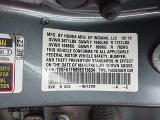 2011 Honda Civic LX-S z VIN 19XFA1F68BE015834, wystawiony jako IAAI lot #42215322 z przebiegiem 169 116 mil mil oraz . Historia ofert i sprzedaży dostępna na DreamBid. Obrazek 9.