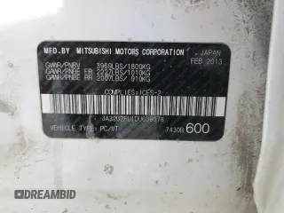 2013 Mitsubishi Lancer ES with VIN JA32U2FU1DU609078, listed as a Copart auction lot 72226804 with 230,696 mi miles and Non Repairable. Bid and sale history available at carsss.com. Image 12.