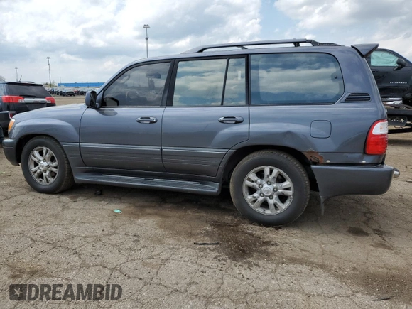 2003 Lexus LX 470 z VIN JTJHT00W733523370, wystawiony jako Copart lot #55516375 z przebiegiem 157 862 mil mil oraz Czysty tytuł • Clean title. Historia ofert i sprzedaży dostępna na DreamBid. Obrazek 2.
