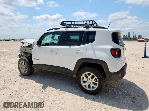 2018 Jeep Renegade Latitude with VIN ZACCJBBB2JPH65906, listed as a Copart auction lot 58846045 with 88,051 mi miles and Salvage title. Bid and sale history available at DreamBid. Image 2.
