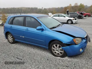 2005 Kia Spectra with VIN KNAFE161955108612, listed as a Copart auction lot 79648514 with 156,963 mi miles and Salvage Title. Bid and sale history available at carsss.com. Image 4.