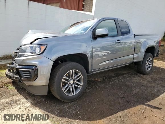 2021 Chevrolet Colorado 4WD Work Truck with VIN 1GCHTBENXM1200040, listed as a Copart auction lot 43619954 with 35,569 mi miles and Non Repairable. Bid and sale history available at carsss.com. Image 1.