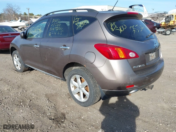 2009 Nissan Murano SL with VIN JN8AZ18W09W156966, listed as a IAAI auction lot 41814903 with 999,999 mi miles. Bid and sale history available at carsss.com. Image 3.