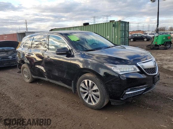 2016 Acura MDX w/Tech with VIN 5FRYD4H43GB060015, listed as a Copart auction lot 47367805 with 108,237 mi miles and Salvage Title. Bid and sale history available at carsss.com. Image 4.