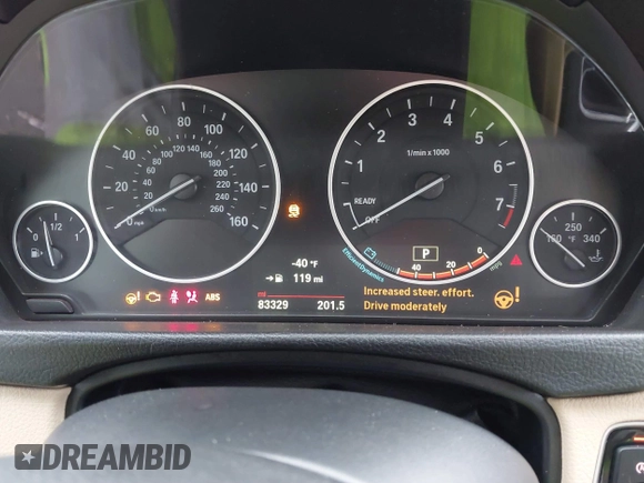 2015 BMW 3 Series 328i xDrive with VIN WBA3B5C56FP653246, listed as a IAAI auction lot 40525268 with 83,329 mi miles and . Bid and sale history available at DreamBid. Image 7.