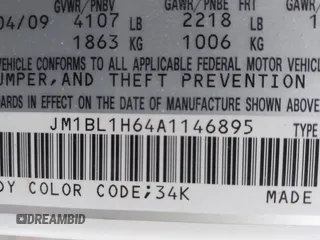 2010 Mazda 3 S Sport with VIN JM1BL1H64A1146895, listed as a IAAI auction lot 40905124 with 129,981 mi miles and . Bid and sale history available at DreamBid. Image 9.