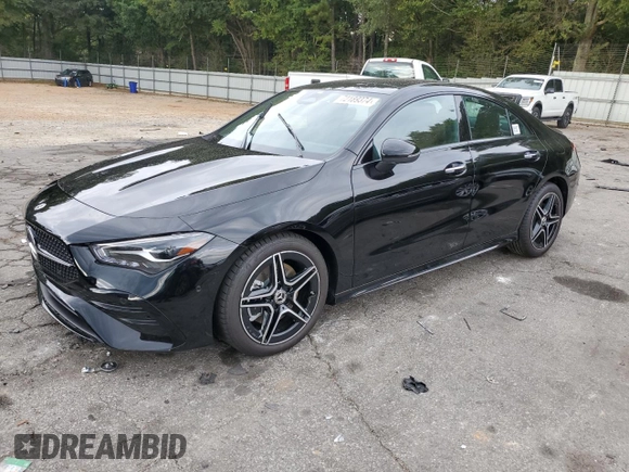 2024 Mercedes-Benz CLA 250 with VIN W1K5J4HB8RN478169, listed as a Copart auction lot 72189374 with 1,839 mi miles and Salvage title. Bid and sale history available at DreamBid. Image 1.