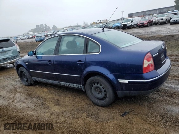2002 Volkswagen Passat GLX z VIN WVWTH63B32P069555, wystawiony jako Copart lot #85990984 z przebiegiem 69 310 mil mil oraz Czysty tytuł • Clean title. Historia ofert i sprzedaży dostępna na DreamBid. Obrazek 2.