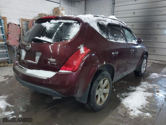 2006 Nissan Murano SL with VIN JN8AZ08W96W522400, listed as a IAAI auction lot 41510017 with 123,933 mi miles. Bid and sale history available at carsss.com. Image 4.