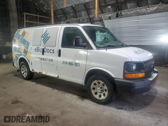 2011 Chevrolet Express Cargo with VIN 1GCSGAFX8B1103789, listed as a Copart auction lot 60074875 with 103,569 mi miles and Clean title. Bid and sale history available at DreamBid. Image 4.