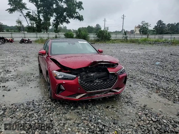 2019 Genesis G70 Dynamic with VIN KMTG34LE2KU021837, listed as a Copart auction lot 57754815 with 41,586 mi miles and Salvage title. Bid and sale history available at DreamBid. Image 13.