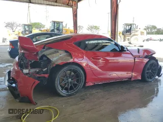 2023 Toyota Supra 3.0 with VIN WZ1DB0G05PW059555, listed as a Copart auction lot 58417825 with 20,026 mi miles and Salvage title. Bid and sale history available at DreamBid. Image 3.