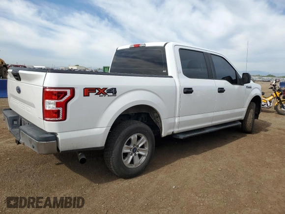 2018 Ford F-150 XL with VIN 1FTEW1E50JFC65370, listed as a Copart auction lot 59222655 with 213,487 mi miles and Salvage title. Bid and sale history available at DreamBid. Image 3.