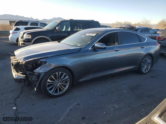 2016 Hyundai Genesis 3.8L with VIN KMHGN4JE5GU114818, listed as a Copart auction lot 88043335 with 74,061 mi miles and Salvage Title. Bid and sale history available at carsss.com. Image 1.