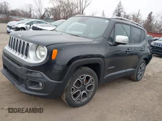 2015 Jeep Renegade Limited with VIN ZACCJADT2FPC15905, listed as a IAAI auction lot 41265558 with 140,727 mi miles and . Bid and sale history available at DreamBid. Image 2.