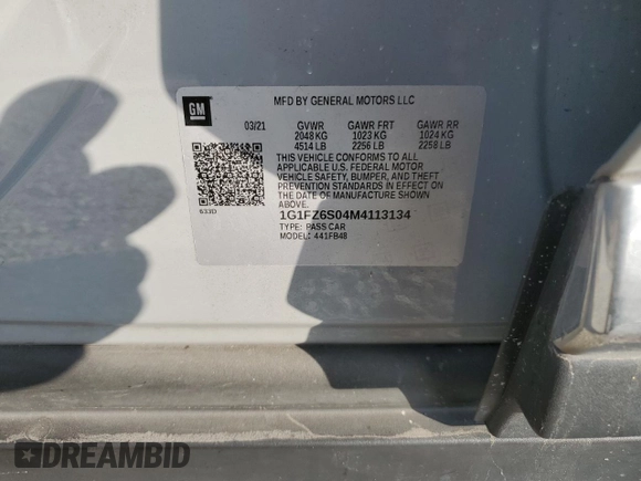 2021 Chevrolet Bolt EV Premier z VIN 1G1FZ6S04M4113134, wystawiony jako Copart lot #88073515 z przebiegiem 86 593 mil mil oraz Nie do naprawy • Non repairable. Historia ofert i sprzedaży dostępna na DreamBid. Obrazek 14.