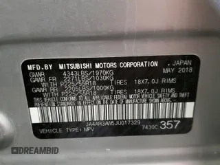 2018 Mitsubishi Outlander SE z VIN JA4AR3AW5JU017329, wystawiony jako Copart lot #54072085 z przebiegiem 77 154 mil mil oraz Szkoda całkowita • Salvage title. Historia ofert i sprzedaży dostępna na DreamBid. Obrazek 13.
