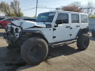 2015 Jeep Wrangler Unlimited Wrangler X with VIN 1C4BJWEG7FL644763, listed as a Copart auction lot 53510255 with 123,337 mi miles and Salvage title. Bid and sale history available at DreamBid. Image 1.