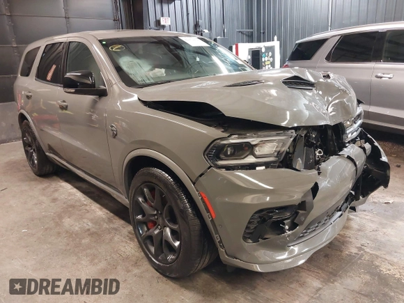 2023 Dodge Durango SRT Hellcat Premium with VIN 1C4SDJH9XPC655507, listed as a IAAI auction lot 42172418 with 1,490 mi miles and . Bid and sale history available at DreamBid. Image 1.