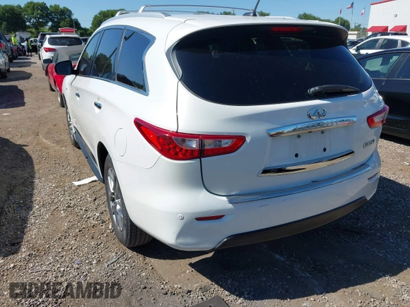 2014 Infiniti QX60 with VIN 5N1AL0MN7EC511028, listed as a IAAI auction lot 42095700 with 154,772 mi miles. Bid and sale history available at carsss.com. Image 3.