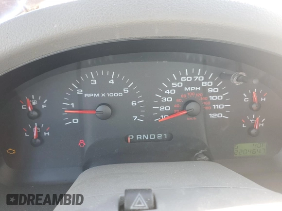 2005 Ford F-150 XLT z VIN 1FTPX04515KE58657, wystawiony jako Copart lot #45487545 z przebiegiem 220 464 mil mil oraz Czysty tytuł • Clean title. Historia ofert i sprzedaży dostępna na DreamBid. Obrazek 9.