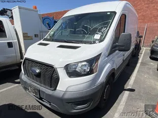 2021 Ford Transit Cargo with VIN 1FTYE1C82MKA94596, listed as a IAAI auction lot 42821368 with 91,455 mi miles and . Bid and sale history available at DreamBid. Image 3.